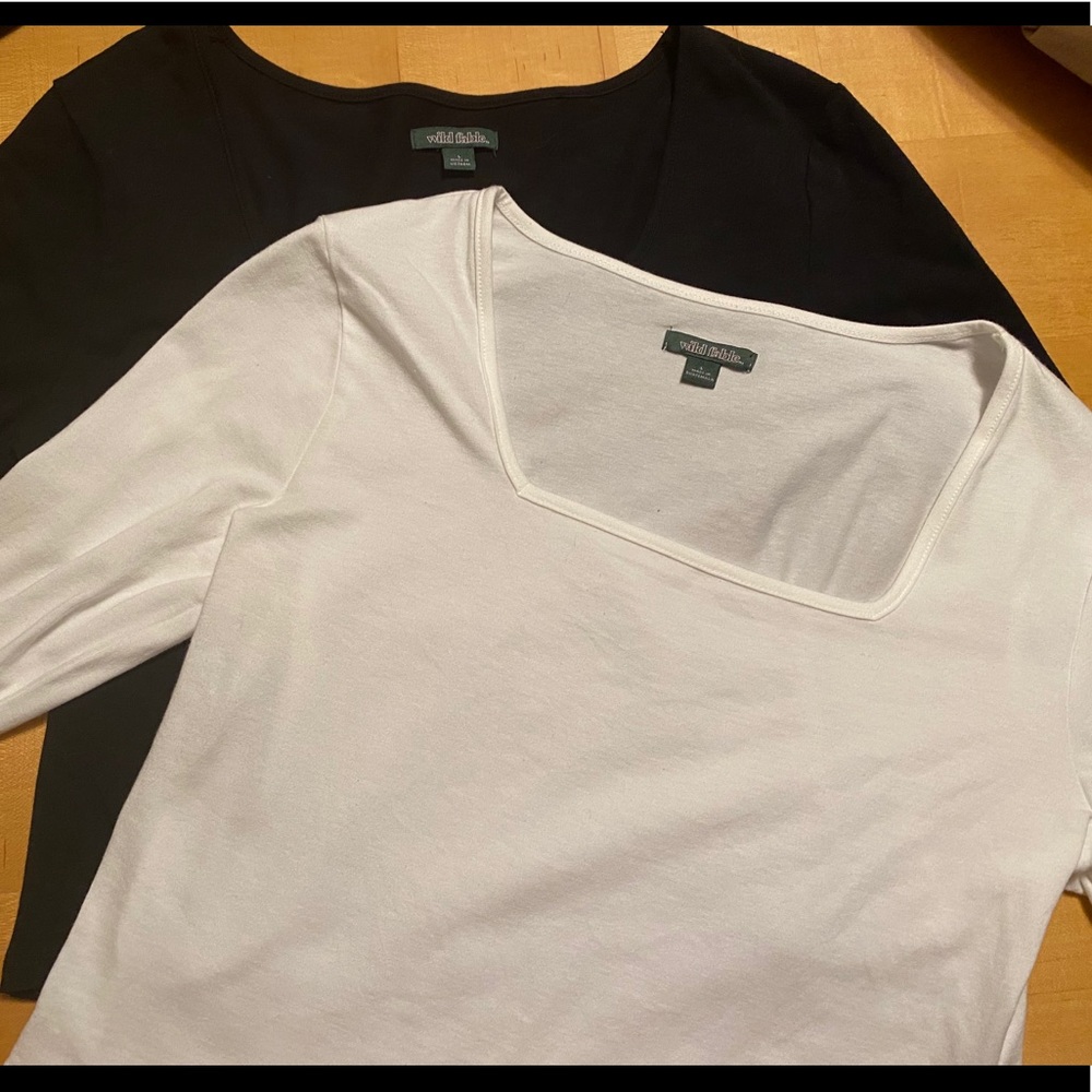 SQUARE neckline long sleeves